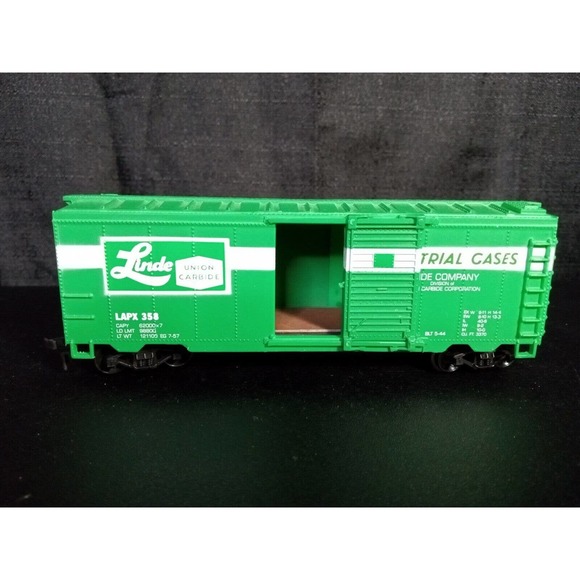HO Scale Life-Like Sliding Door Box Car Linde Union Carbide LAPX #358 gases car - Picture 2 of 4